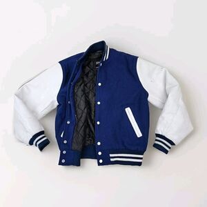 Blue and White Varsity Jacket